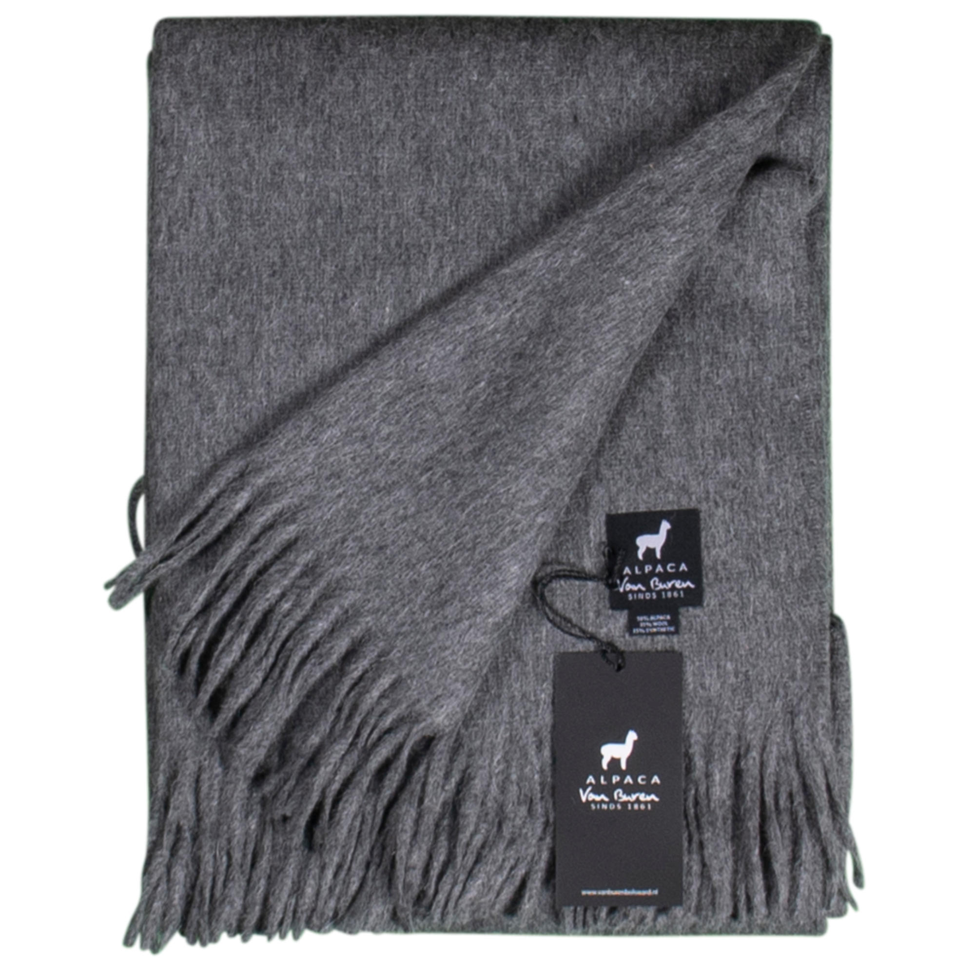 Van Buren sinds 1861 Alpaca Plaid | Grijs | 200x150cm