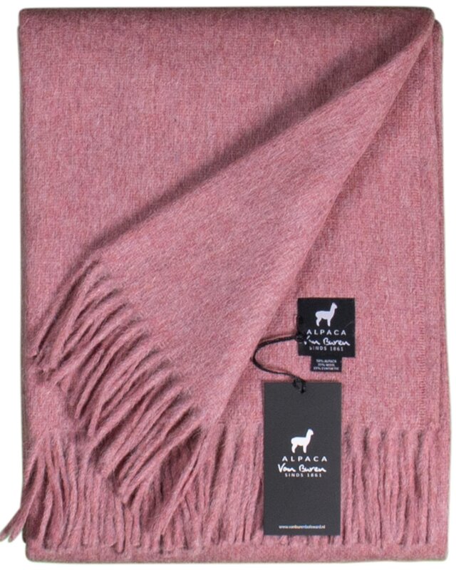 Van Buren sinds 1861 Alpaca Plaid | Roze | 200 x 150 cm