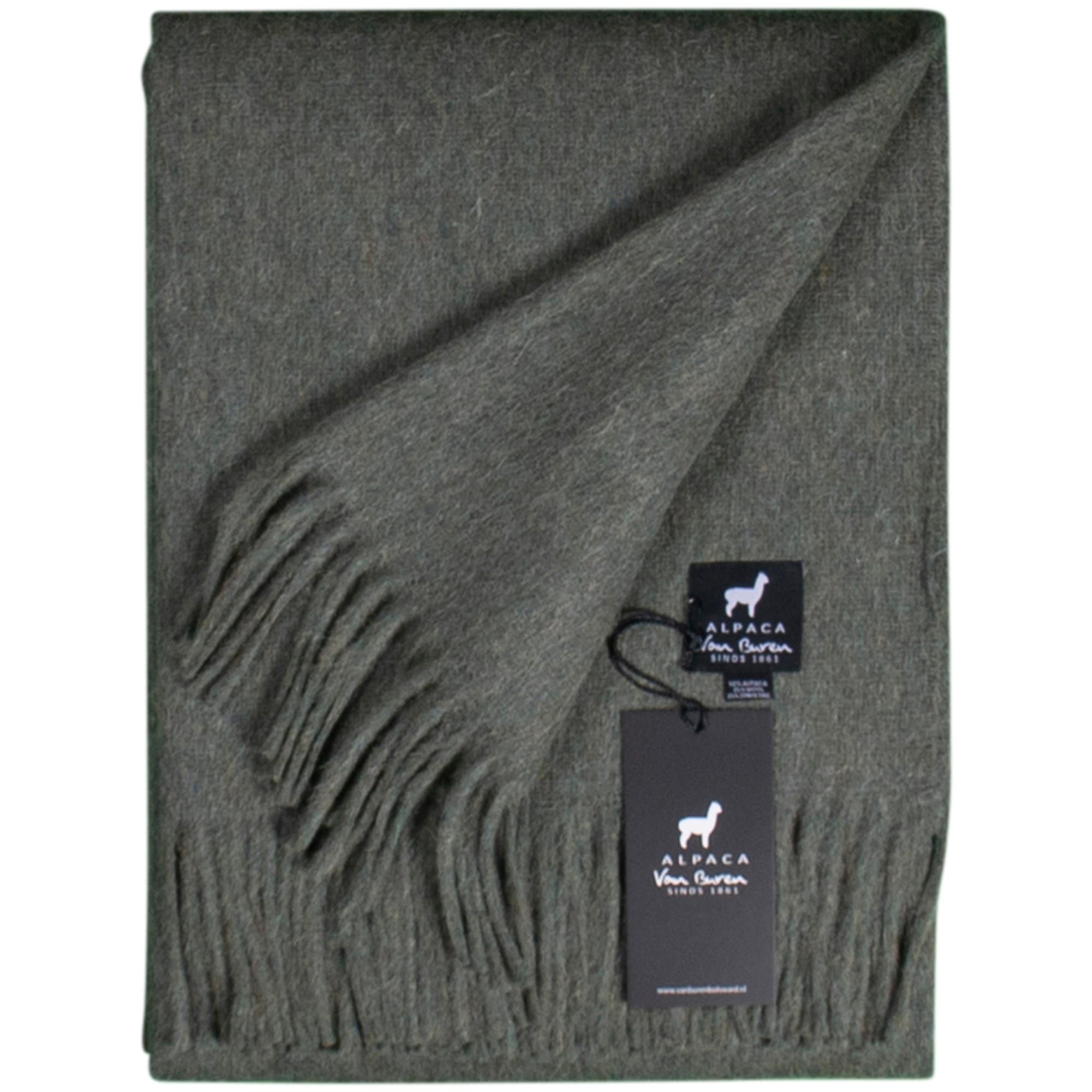 Van Buren sinds 1861 Alpaca Plaid | Donkergroen | 200x150 cm