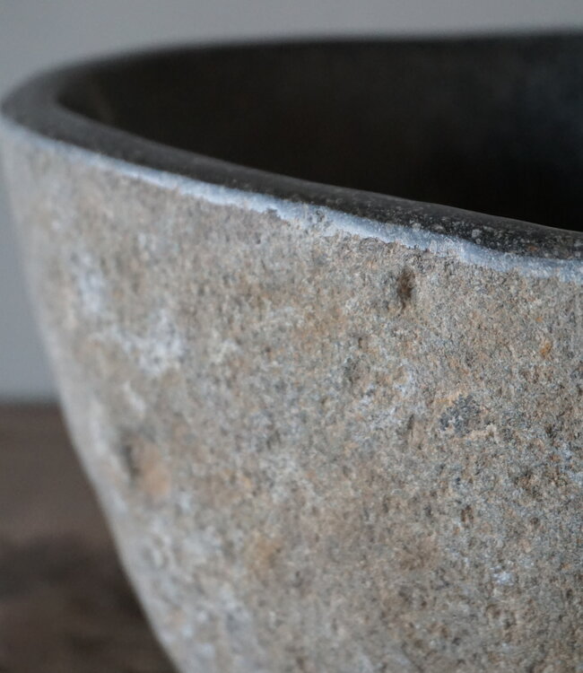 Rene Houtman Kleine Stenen Waskom + Spoelgat | H12,5 x B22 x D21 cm