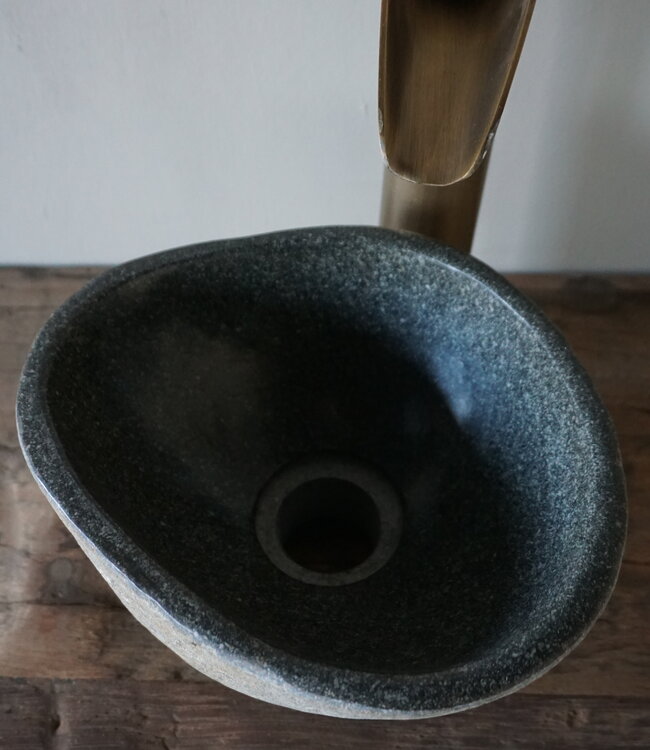 Rene Houtman Kleine Stenen Waskom + Spoelgat | H12,5 x B22 x D21 cm