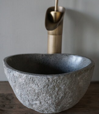 Rene Houtman Kleine Stenen Waskom + Spoelgat | H12,4 x B25 x D21 cm