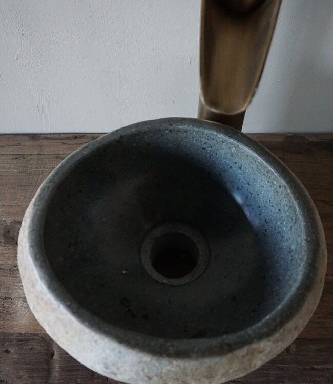 Rene Houtman Kleine Stenen Waskom + Spoelgat | H14 x B26 x D23 cm