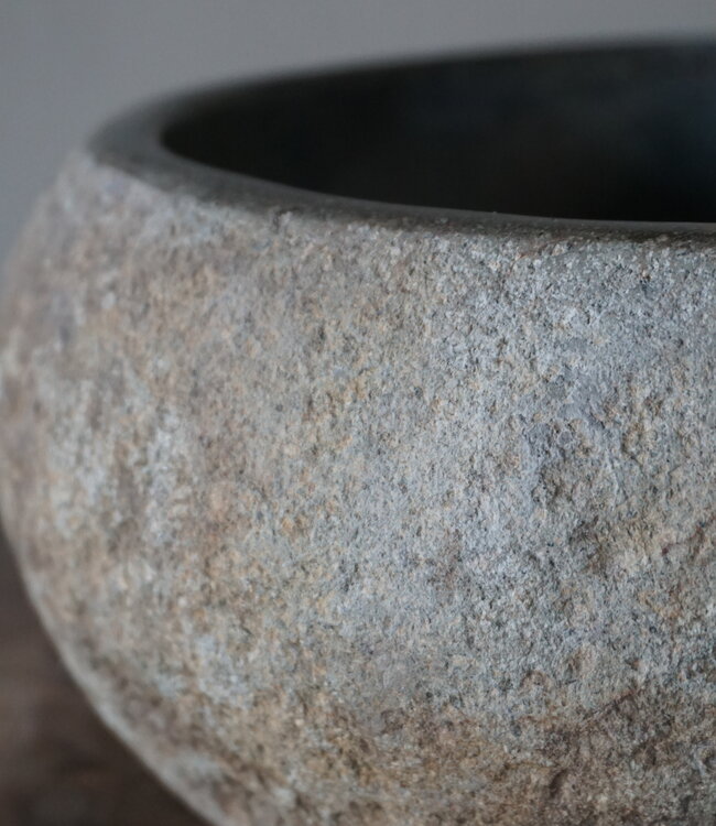 Rene Houtman Kleine Stenen Waskom + Spoelgat | H14 x B26 x D23 cm