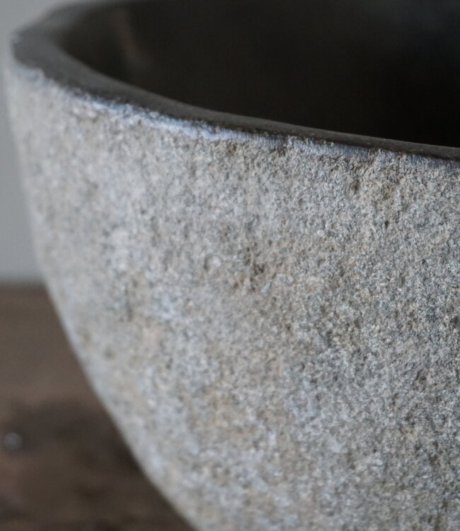 Rene Houtman Kleine Stenen Waskom + Spoelgat | H13 x B22 x D22 cm