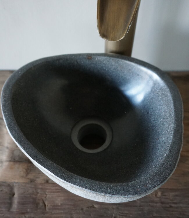 Rene Houtman Kleine Stenen Waskom + Spoelgat | Nr 2 | H13 x B24 x D22 cm