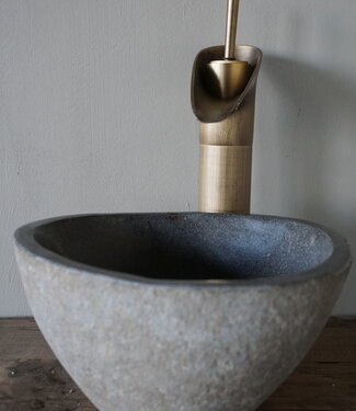 Rene Houtman Kleine Stenen Waskom + Spoelgat | Nr 2 | H13 x B24 x D22 cm