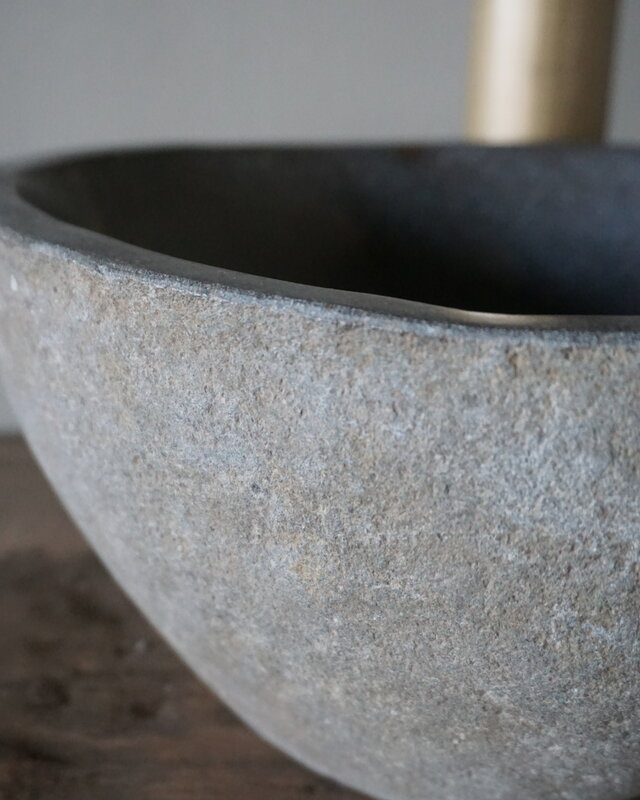 Rene Houtman Kleine Stenen Waskom + Spoelgat | Nr 2 | H13 x B24 x D22 cm