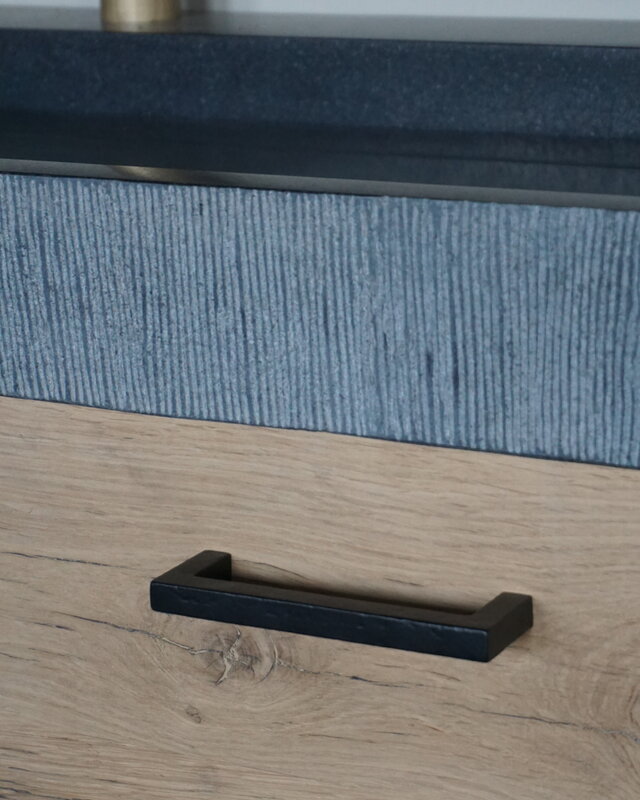 Rene Houtman Badkamermeubel Rowin | Geschaafd Oud Eiken | Maatwerk