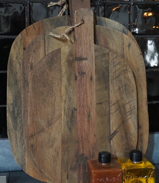 Rene Houtman Broodplanken Set Van 3 | Bruin | Leren Hengsel