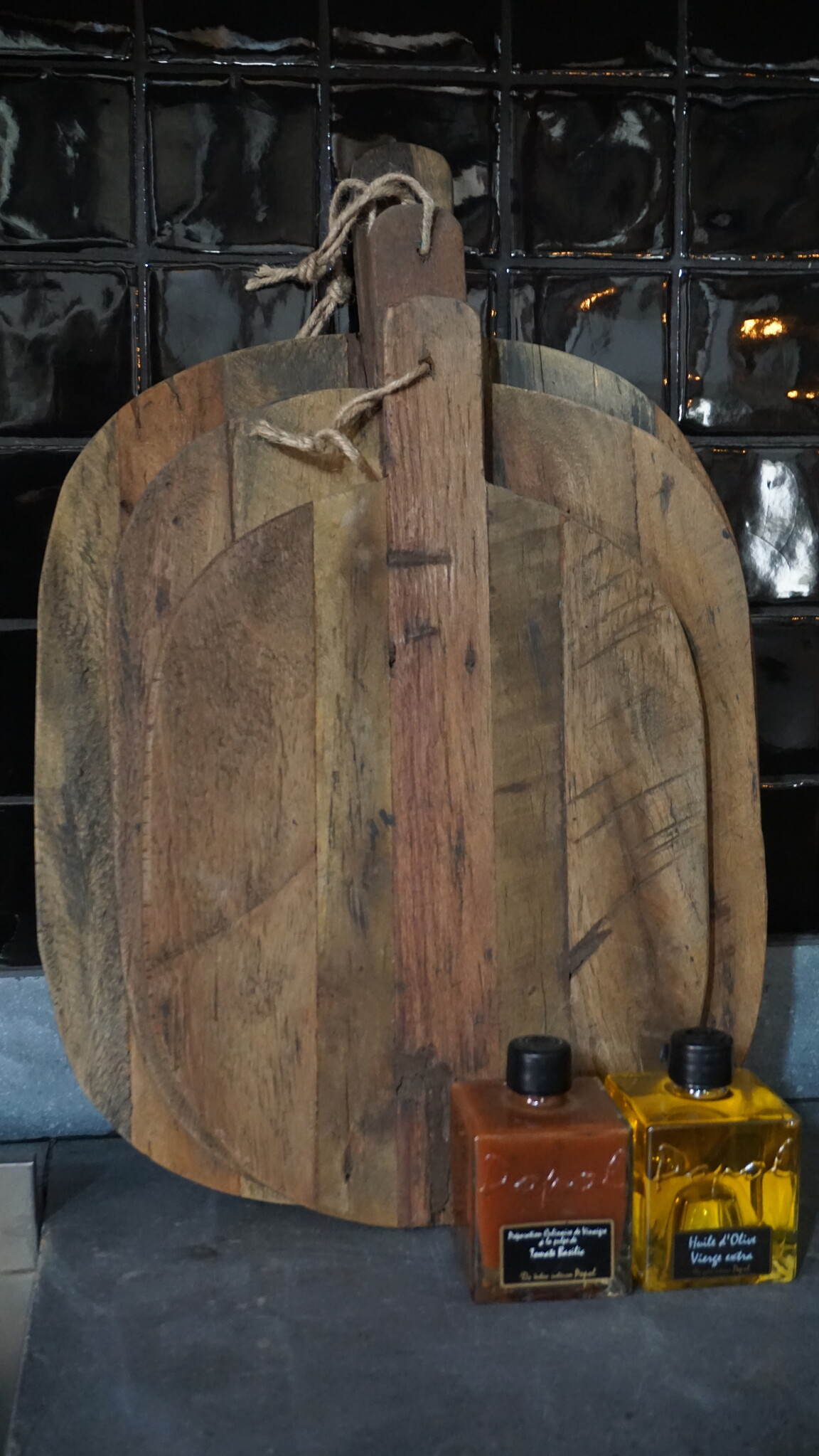 Rene Houtman Broodplanken Set Van 3 | Bruin | Leren Hengsel