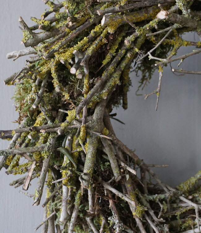 Rene Houtman Moskrans | Gele Takken | D30 cm