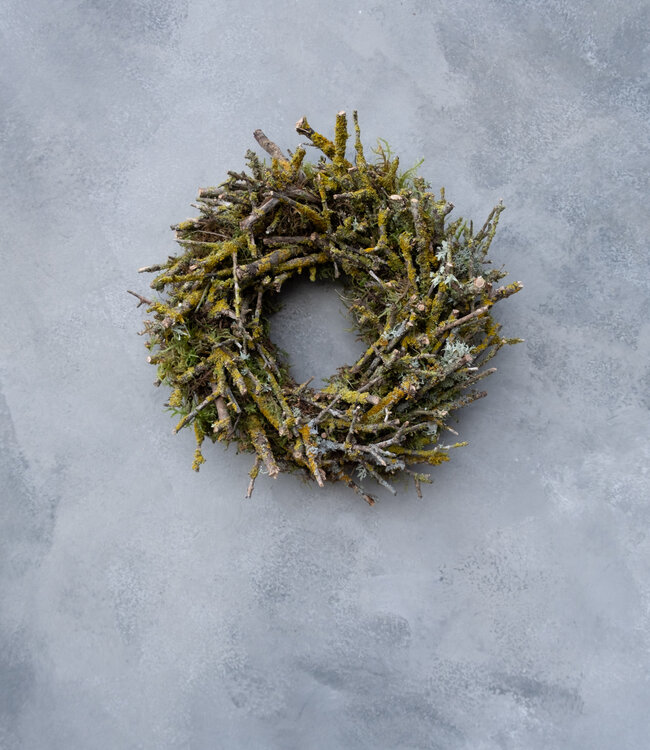 Rene Houtman Moskrans | Gele Takken | D30 cm