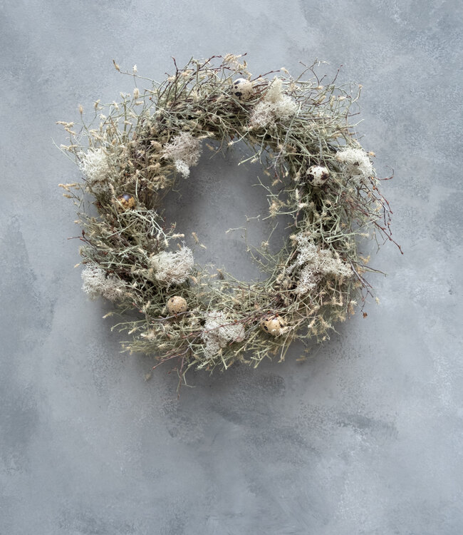 Rene Houtman Krans Bodhi | Groen | D35 cm