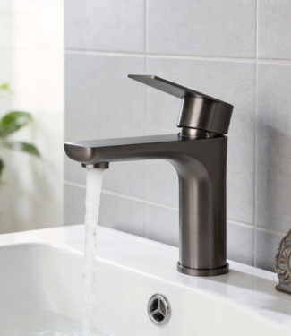 Rene Houtman Moderne Wastafelkraan | Mengkraan | Gun Metal