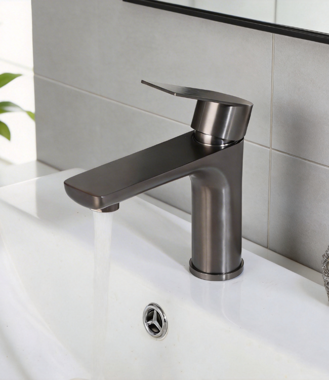 Rene Houtman Moderne Wastafelkraan | Mengkraan | Gun Metal