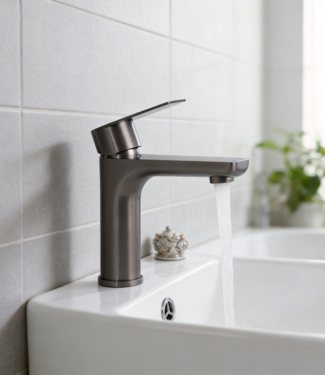 Rene Houtman Moderne Wastafelkraan | Mengkraan | Gun Metal