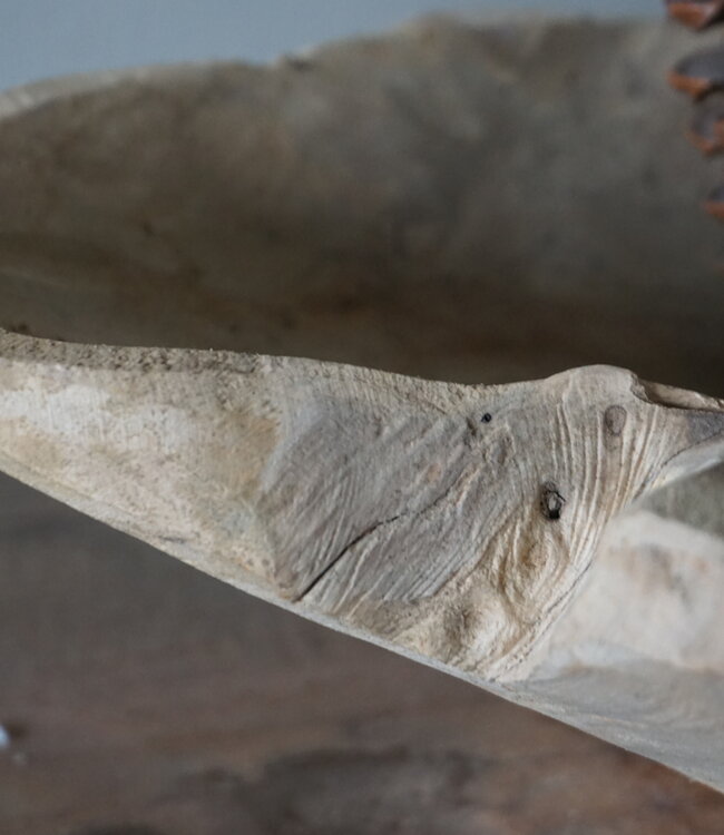 Rene Houtman Schaal | Teakhouten Boot | H10 x B71 x D22 cm