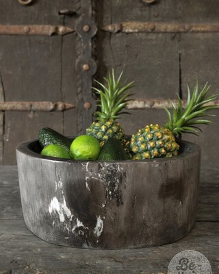 Be-Uniq Schaal | Versteend Hout | Indonesie | H15 x B37 x D33 cm