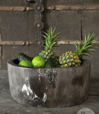 Be-Uniq Schaal | Versteend Hout | Indonesie | H15 x B37 x D33 cm