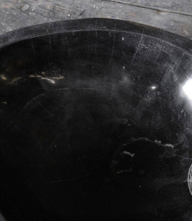 Be-Uniq Schaal | Versteend Hout | Indonesie | H13 x B38 x D33 cm