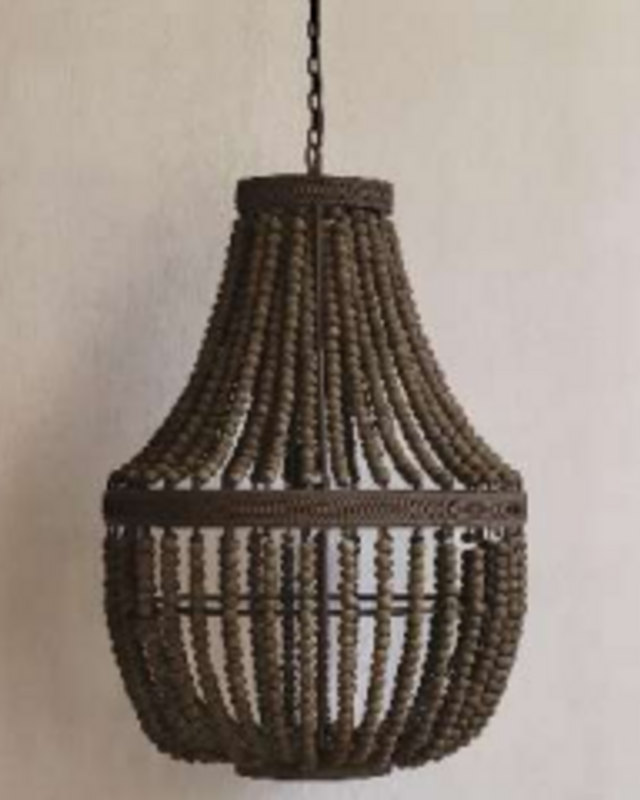 Rene Houtman Kralen Hanglamp Rustica Bruin H70 x B43 Cm