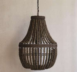 Rene Houtman Kralen Hanglamp Rustica Bruin H70 x B43 Cm