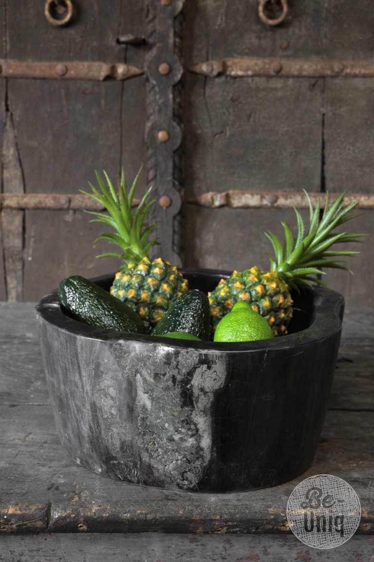 Be-Uniq Schaal | Versteend Hout | Indonesie | H15 x B36 x D34 cm