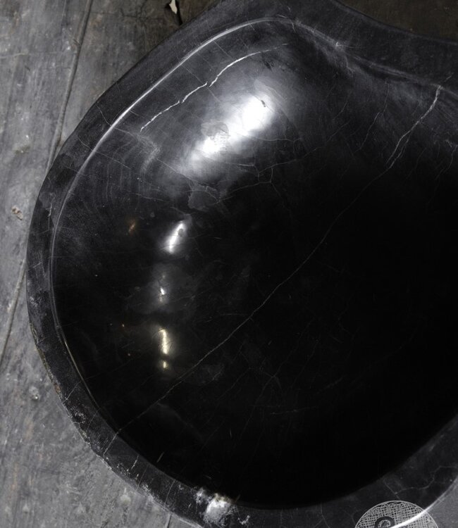 Be-Uniq Schaal | Versteend Hout | Indonesie | H15 x B36 x D34 cm