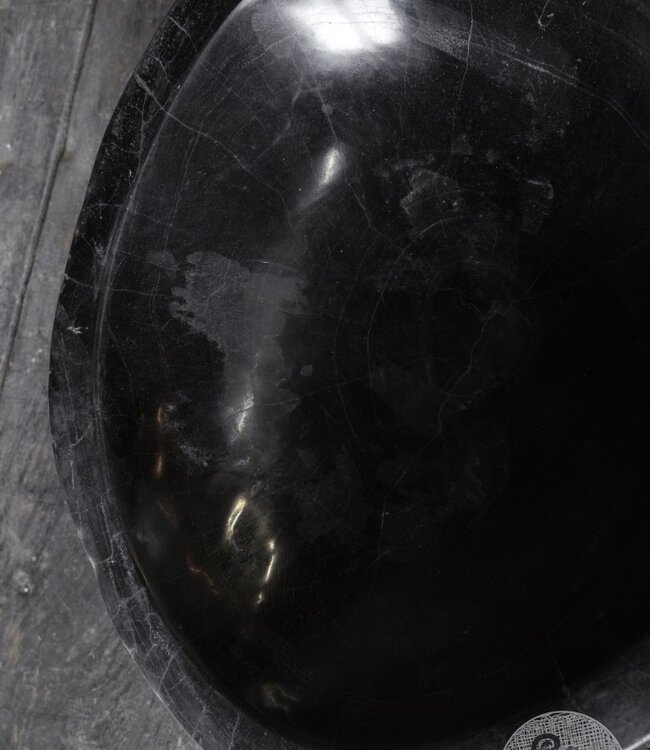 Be-Uniq Schaal | Versteend Hout | Indonesie | H14 x B38 x D34 cm