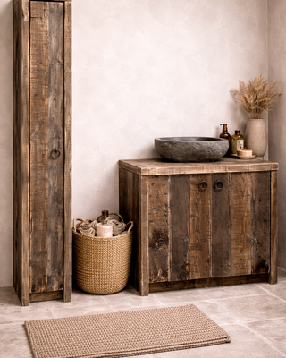 Rene Houtman Oud houten badkamermeubel Kelsey 90 cm