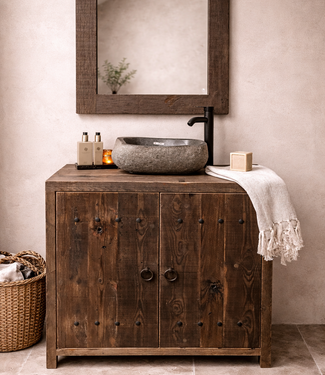 Rene Houtman Wastafelmeubel Teun 90x90x40 cm - Klinknagels