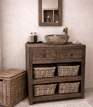 Rene Houtman Landelijk Badkamermeubel Oud Hout 80 cm