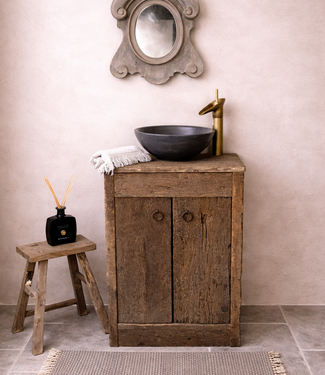 Rene Houtman Toiletmeubel Anouk Geborsteld Oud Eikenhout