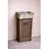 Geesje toiletmeubel oud eiken + natuurstenen bak 90 cm