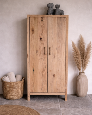 Rene Houtman Mary Badkamerkast | 2-Deurs | Oud Eiken Geschaafd