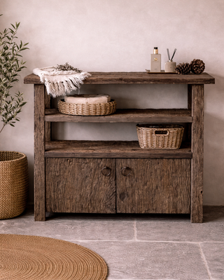 Rene Houtman Sidetable | Geborsteld Oud Eiken | H85 x B100 x D40 cm
