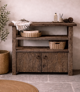 Rene Houtman Sidetable | Geborsteld Oud Eiken | H85 x B100 x D40 cm