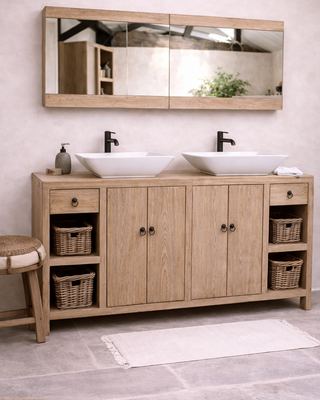 Rene Houtman Abella Houten Badkamermeubel 180 cm Naturel