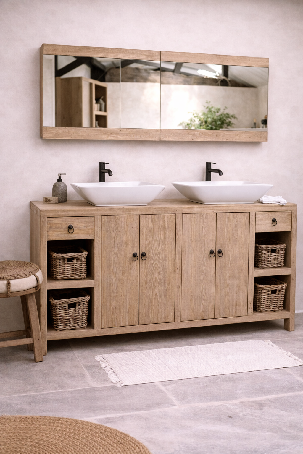Rene Houtman Abella Houten Badkamermeubel 180 cm Naturel