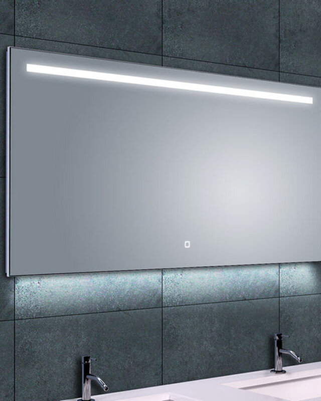 Rene Houtman Spiegel Condensvrij + LED + Geborsteld Eikenhouten Lijst - Kies Maat