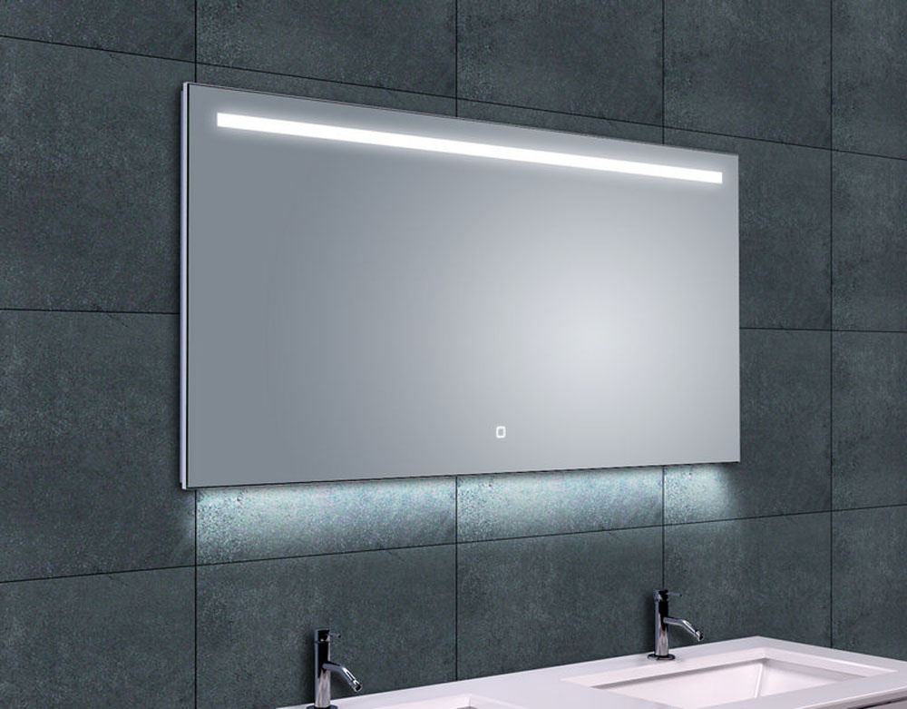 Rene Houtman Spiegel Condensvrij + LED + Geborsteld Eikenhouten Lijst - Kies Maat