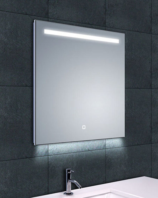 Rene Houtman Spiegel Condensvrij + LED + Geborsteld Eikenhouten Lijst - Kies Maat
