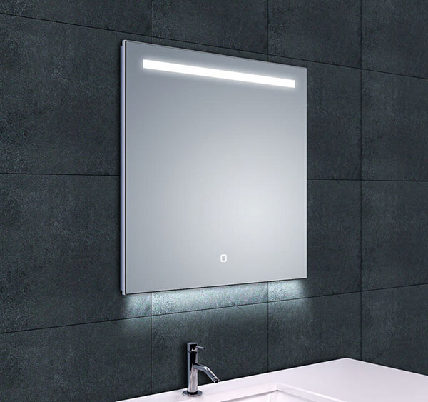 Rene Houtman Spiegel Condensvrij + LED + Geborsteld Eikenhouten Lijst - Kies Maat