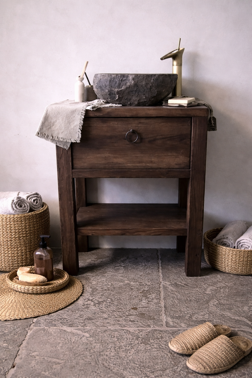 Rene Houtman Toiletmeubel Casper | Grenen Wagonplanken | Kies Maat