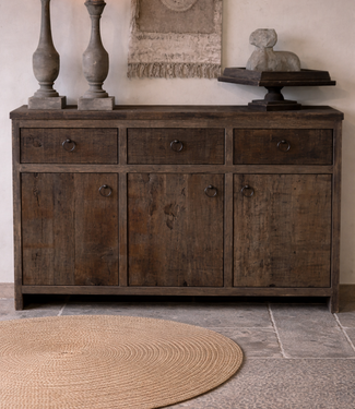 Rene Houtman Sidetable Oud Eikenhout Geborsteld | H90xB150xD45 cm