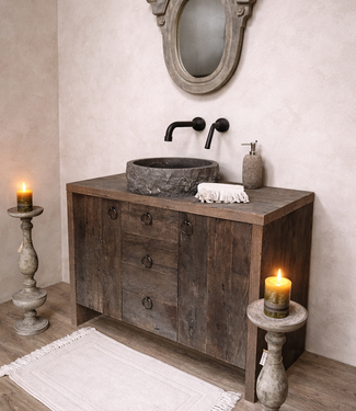 Rene Houtman Fien Landelijk Oud Eikenhout Badkamermeubel