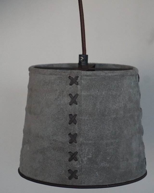 Rene Houtman Hanglamp Nalia Suède Leder H15 x B18 Cm