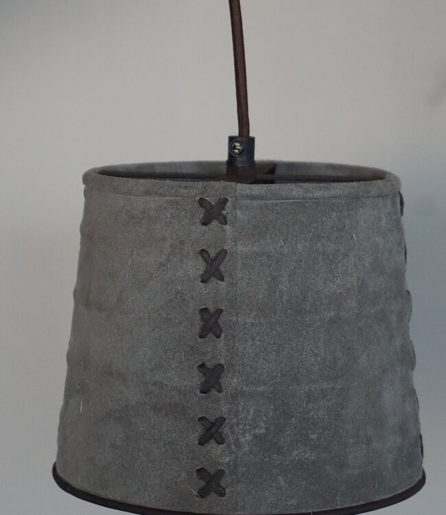 Rene Houtman Hanglamp Nalia Suède Leder H15 x B18 Cm