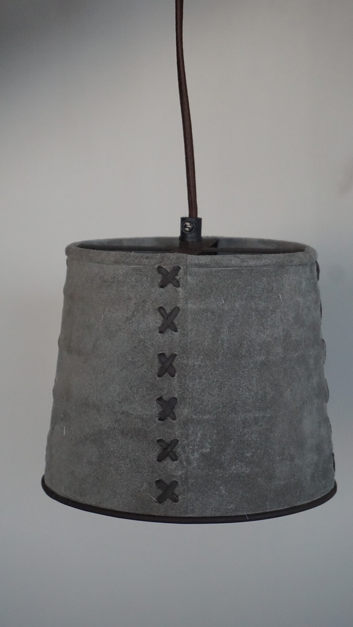 Rene Houtman Hanglamp Nalia Suède Leder H15 x B18 Cm